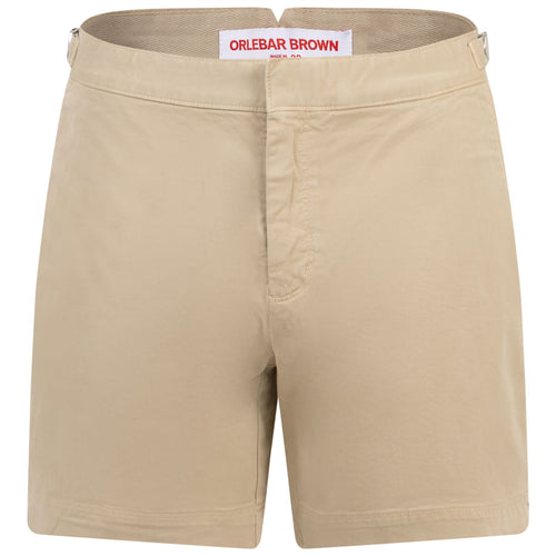 Bulldog-Shorts aus Stretch-Baumwolle, Sanddünenbraun – SS24
