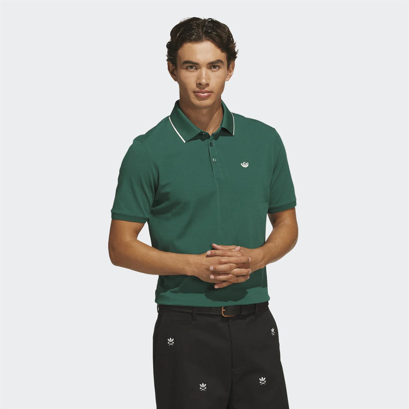 Originals Twistknit Trefoil Polo Collegiate Green
