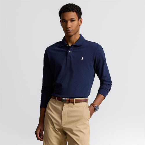 Polo Golf LS Tailored Fit Performance Polo Refined Navy