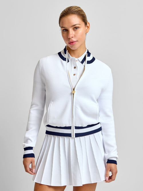 Anne Cardigan White/Legacy Navy