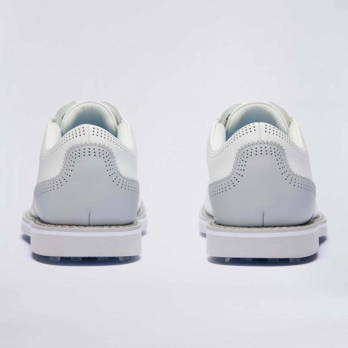 Gallivanter Smooth Leather Perf Brogue Spiked Golf Shoes Snow/Nimbus