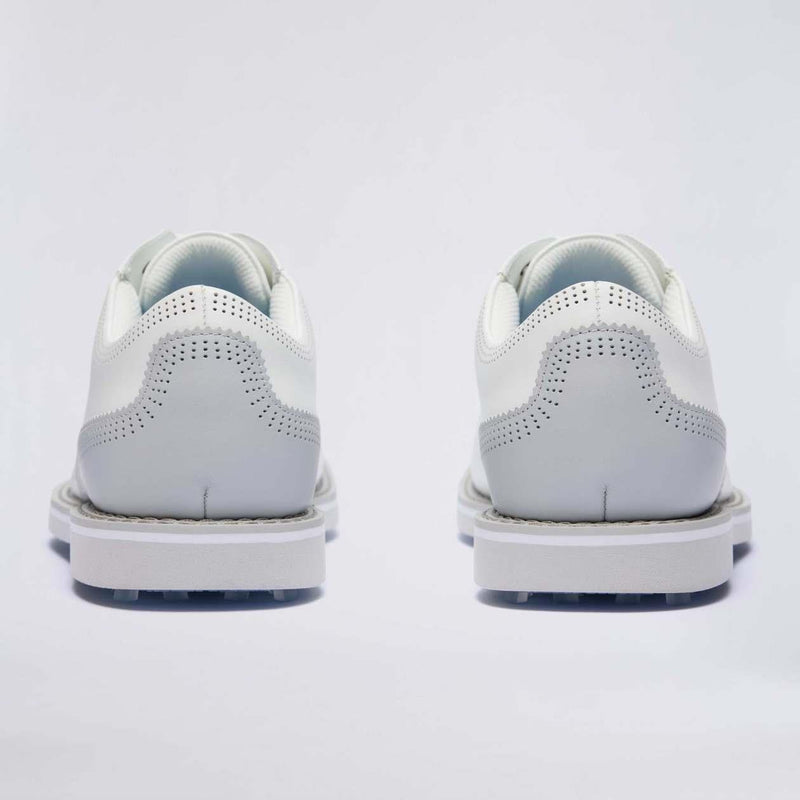 Gallivanter Smooth Leather Perf Brogue Spiked Golf Shoes Snow/Nimbus