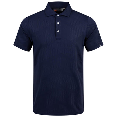 Motion Embossed Comfort Fit Stretch Polo Atlanta Blue – AW23