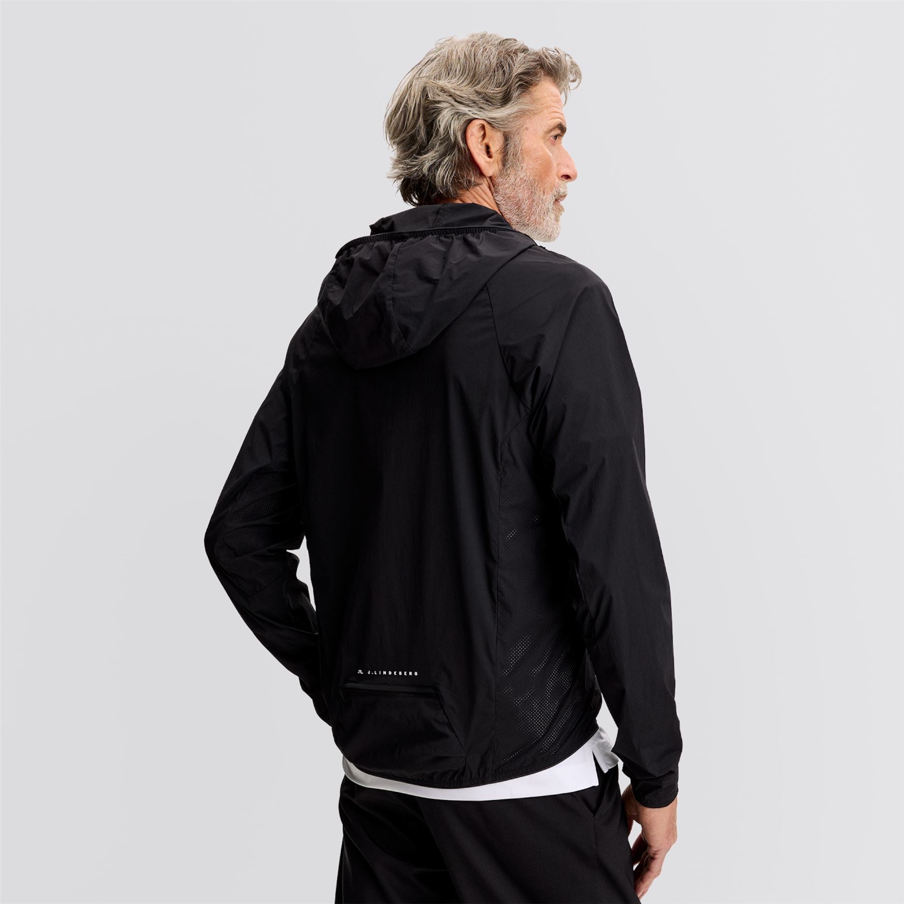J.Lindeberg Merrick Pro Pack Wind Block Jacket Black | TRENDYGOLF UK
