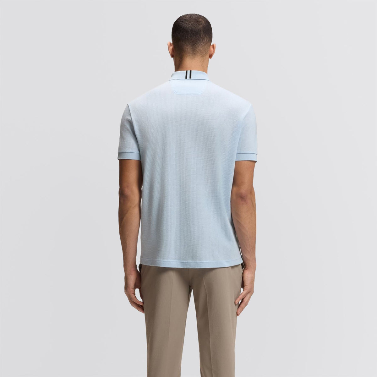 Terrace Zip Polo Open Blue