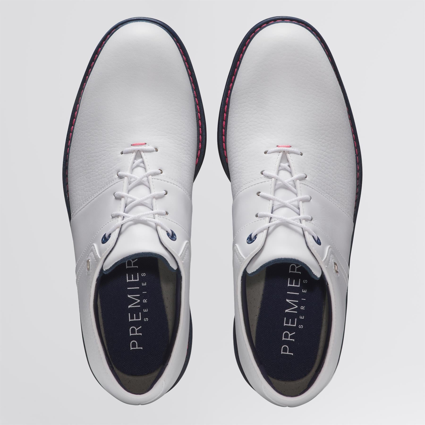 FootJoy Premiere Series Packard Golf Shoes White/Navy/Pink