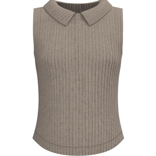 Crochet Sleeveless Top Cobblestone