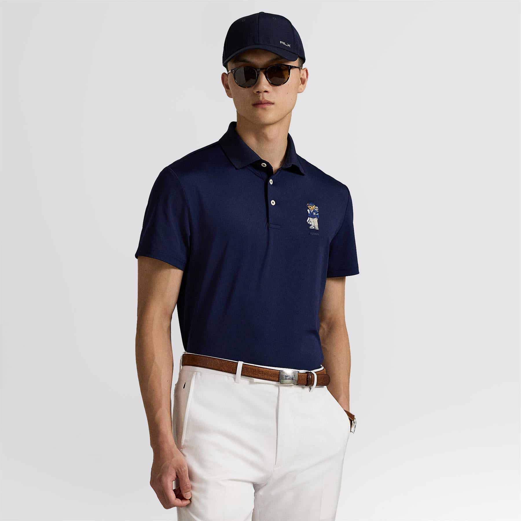 RLX Tailored Fit Bear Polo Refined Navy