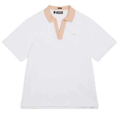 Gavin Pro Terry Relaxed Fit Polo White - W23