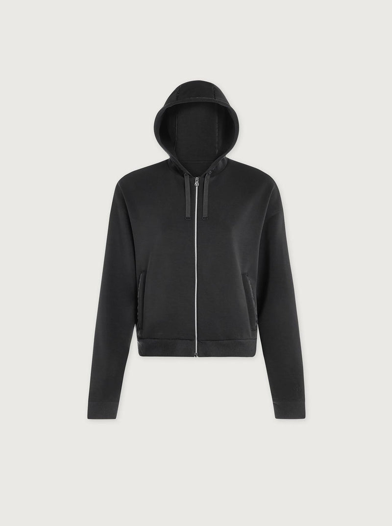 Jorgie Zip Through Hoodie Black
