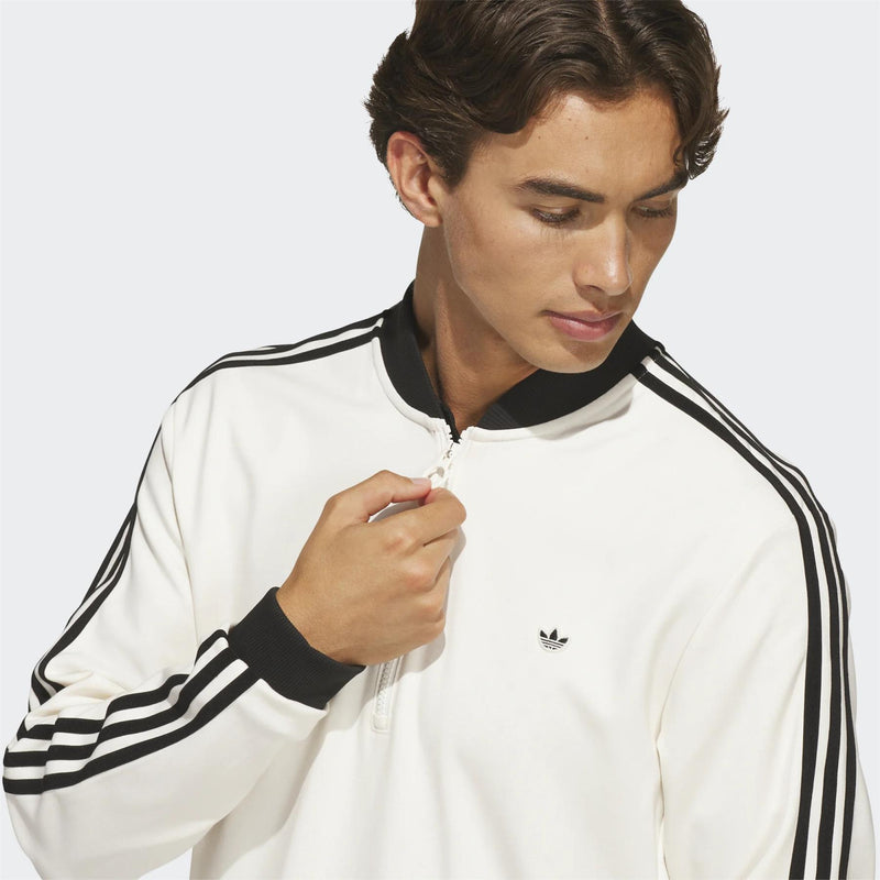 Originals 3-Stripe Quarter Zip Chalk White/Black