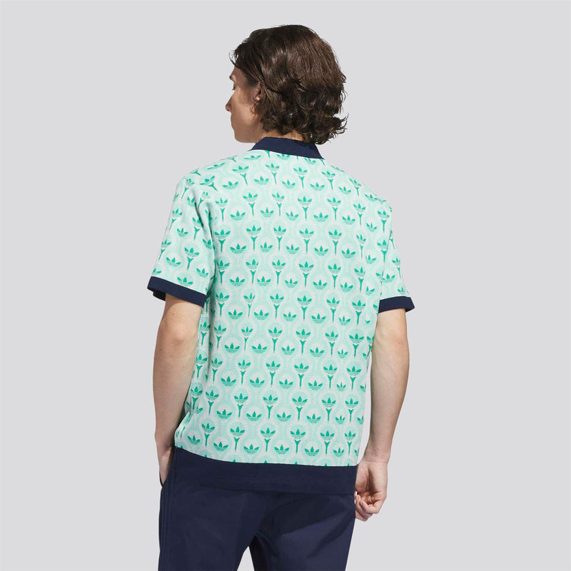 Originals Knit Polo White/Clear Mint/Court Green