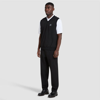 Reversible Legacy V-Neck Gilet Black Check