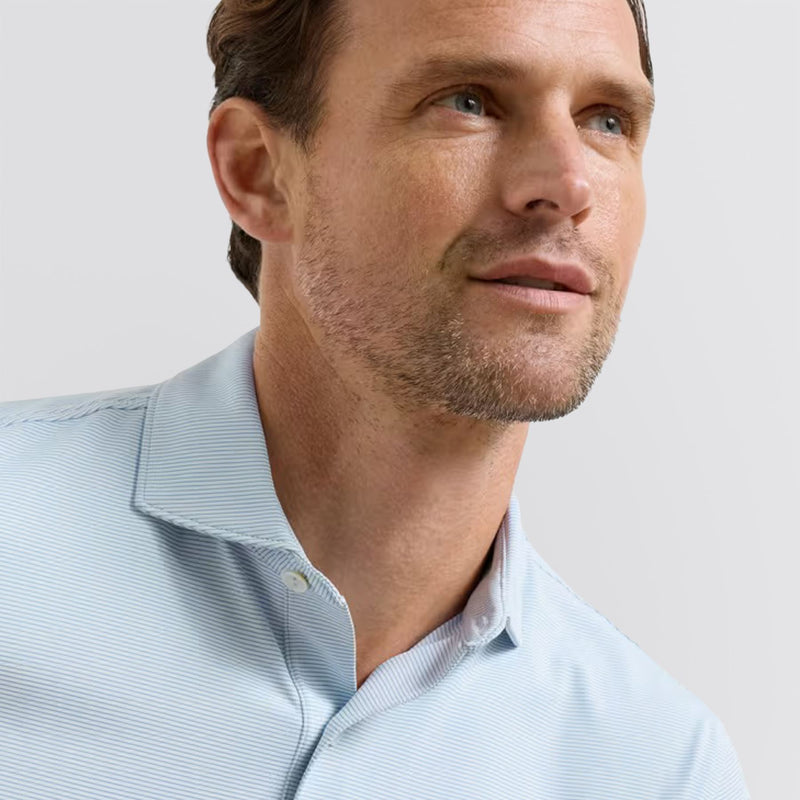 Treble Performance Jersey Polo Blue Brisk