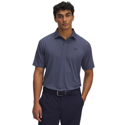 Drive Chill Printed Polo Downpour Grey/White/Navy