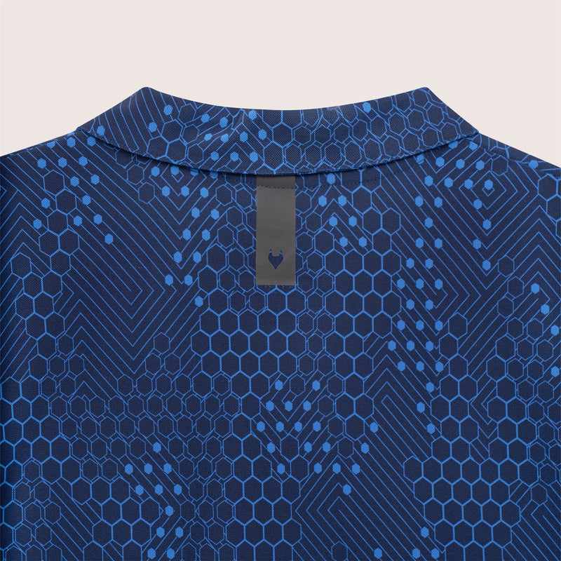 AOP Tech Camo Polo Blue