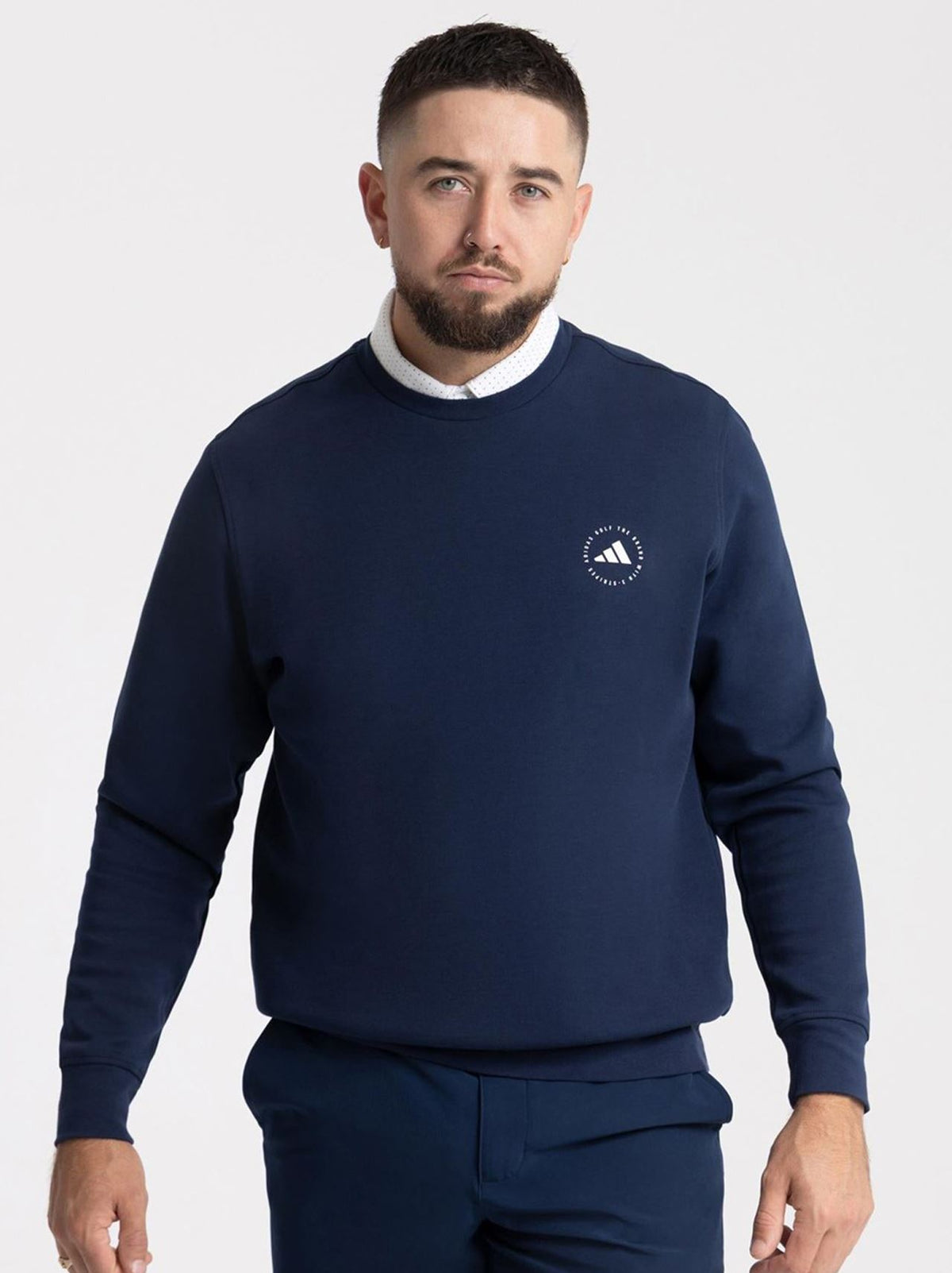 Core-Sweatshirt mit Rundhalsausschnitt, reguläre Passform, Marineblau – SS24