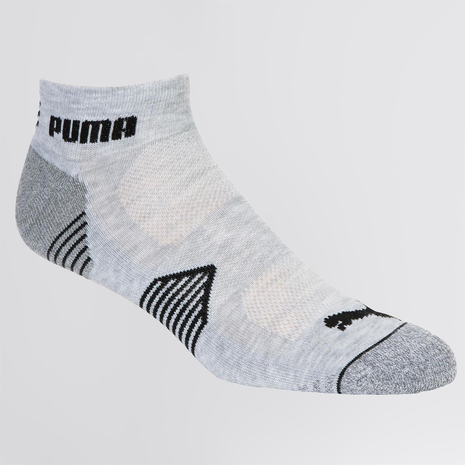 Essential Quarter Cut Sock Three Pack White/Grey