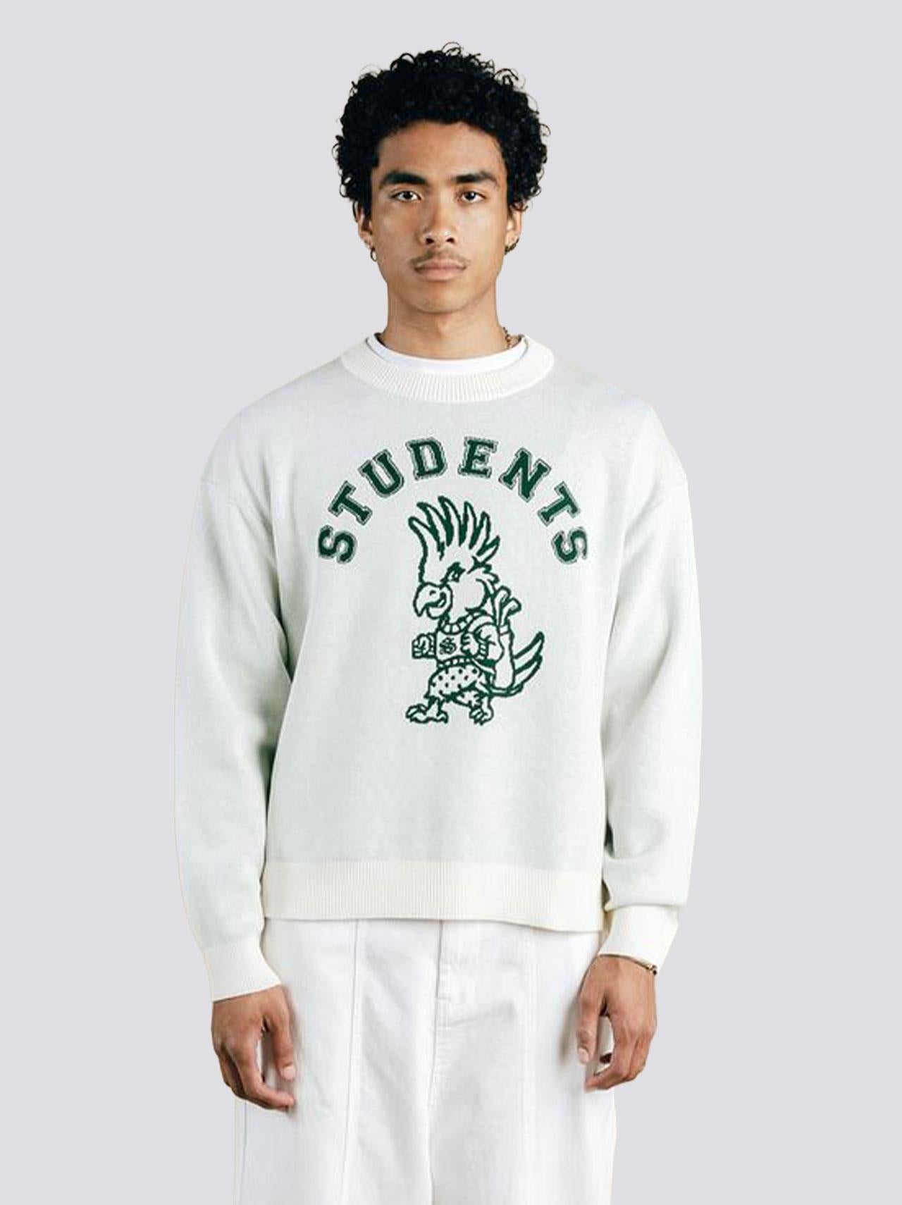 Chip Knit Crew Sweater Cream