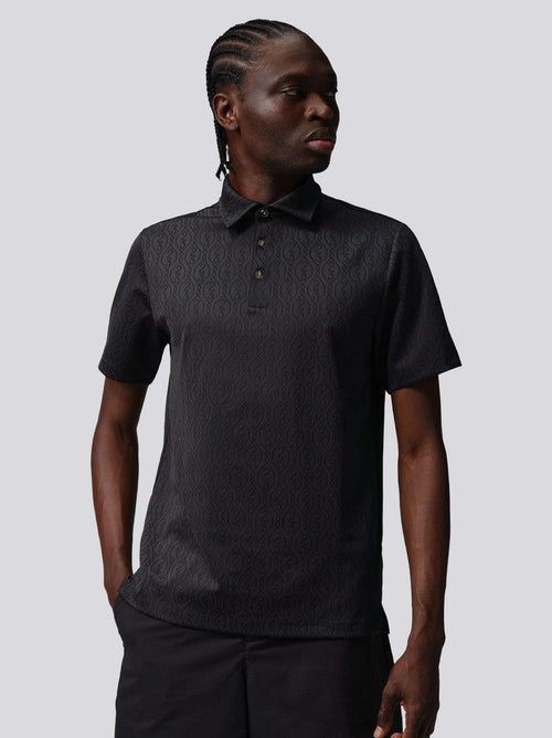 Golf Jacquard Polo Black
