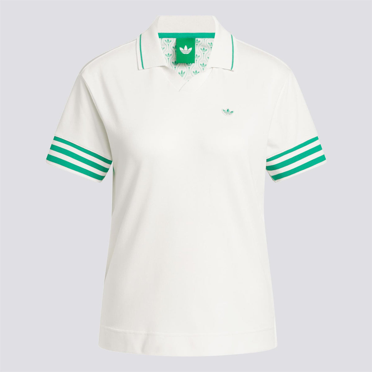 Originals 3-Stripe Polo Chalk White/Court Green