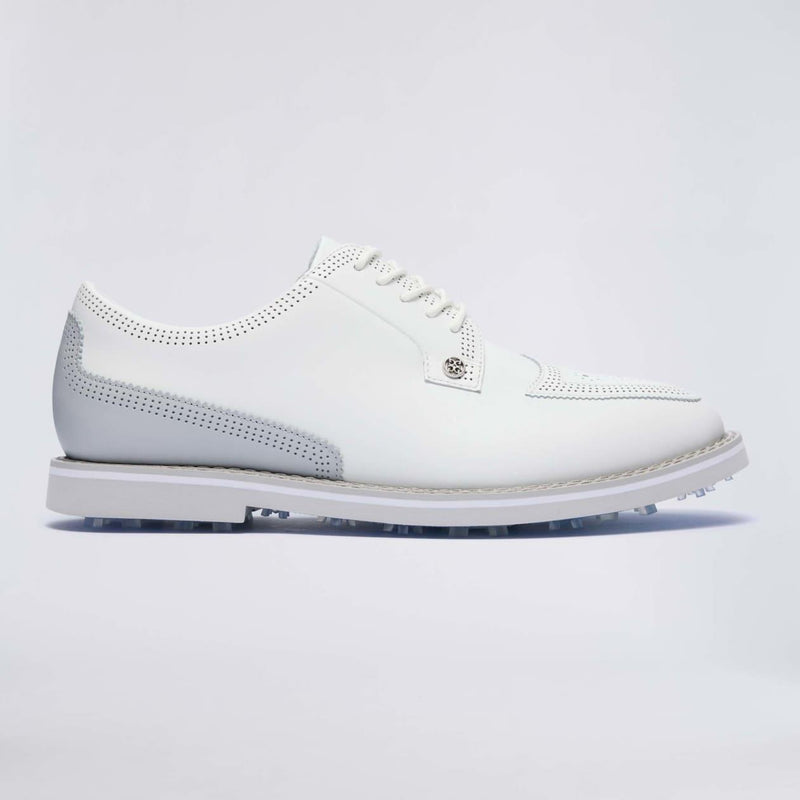 Gallivanter Smooth Leather Perf Brogue Spiked Golf Shoes Snow/Nimbus