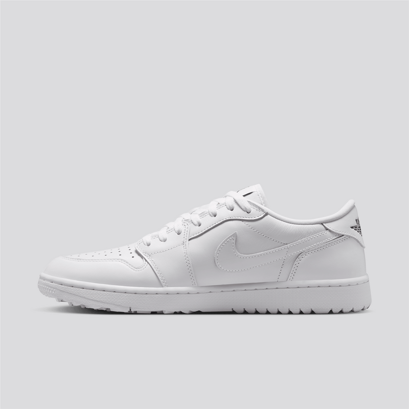 Air Jordan 1 Low Spikeless Golf Shoes White/Metallic Silver/Gum Light Brown