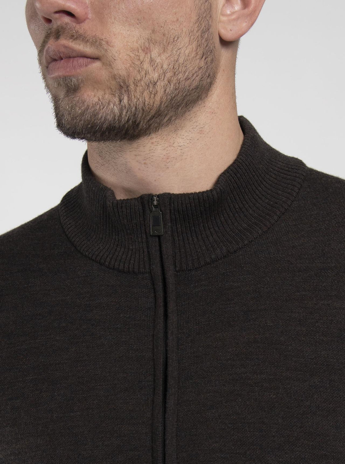 Walker Half-Zip Espresso/Black