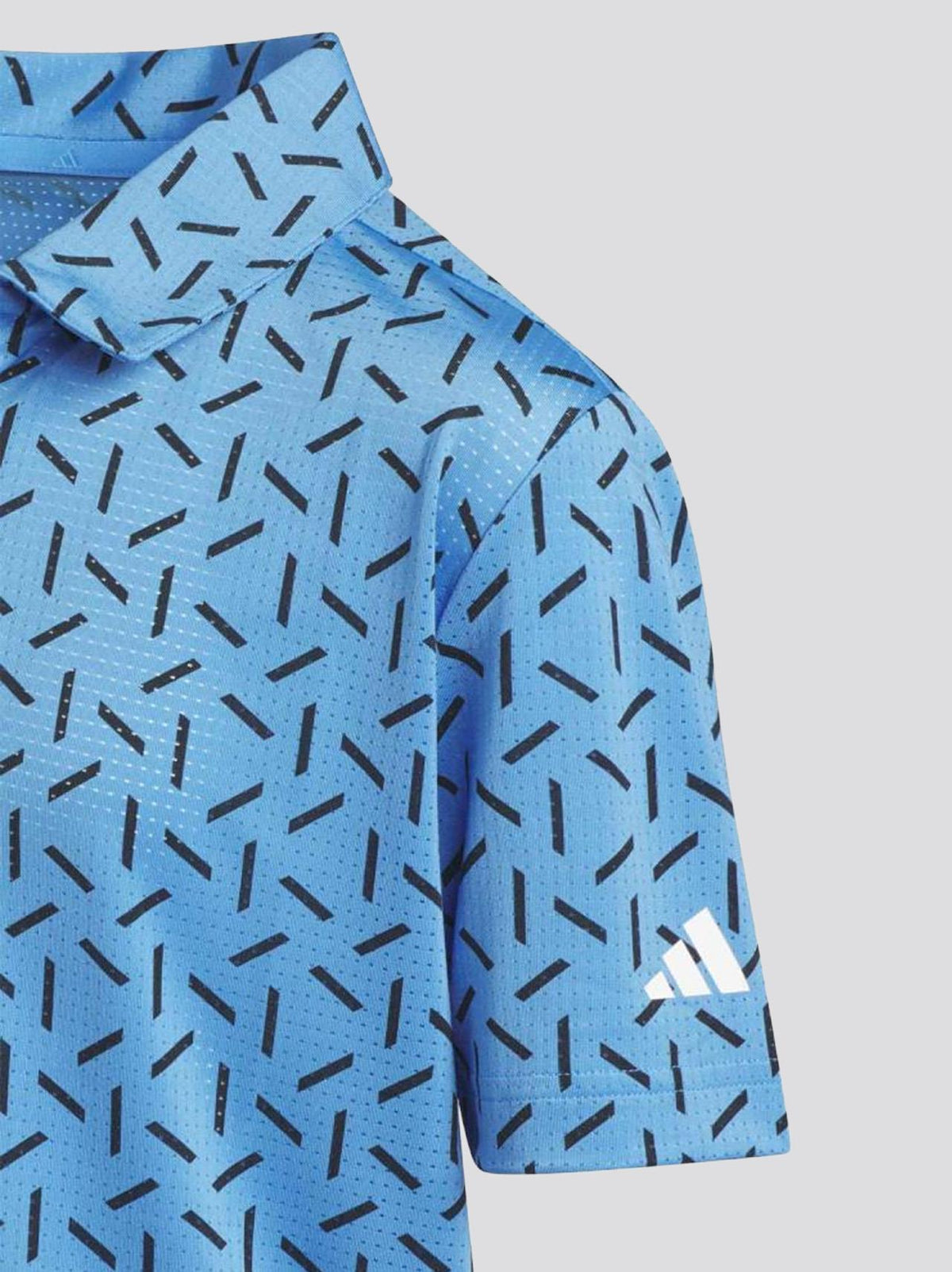 Boys Climacool Ultimate365 Printed Mesh Polo Lucid Ray Blue