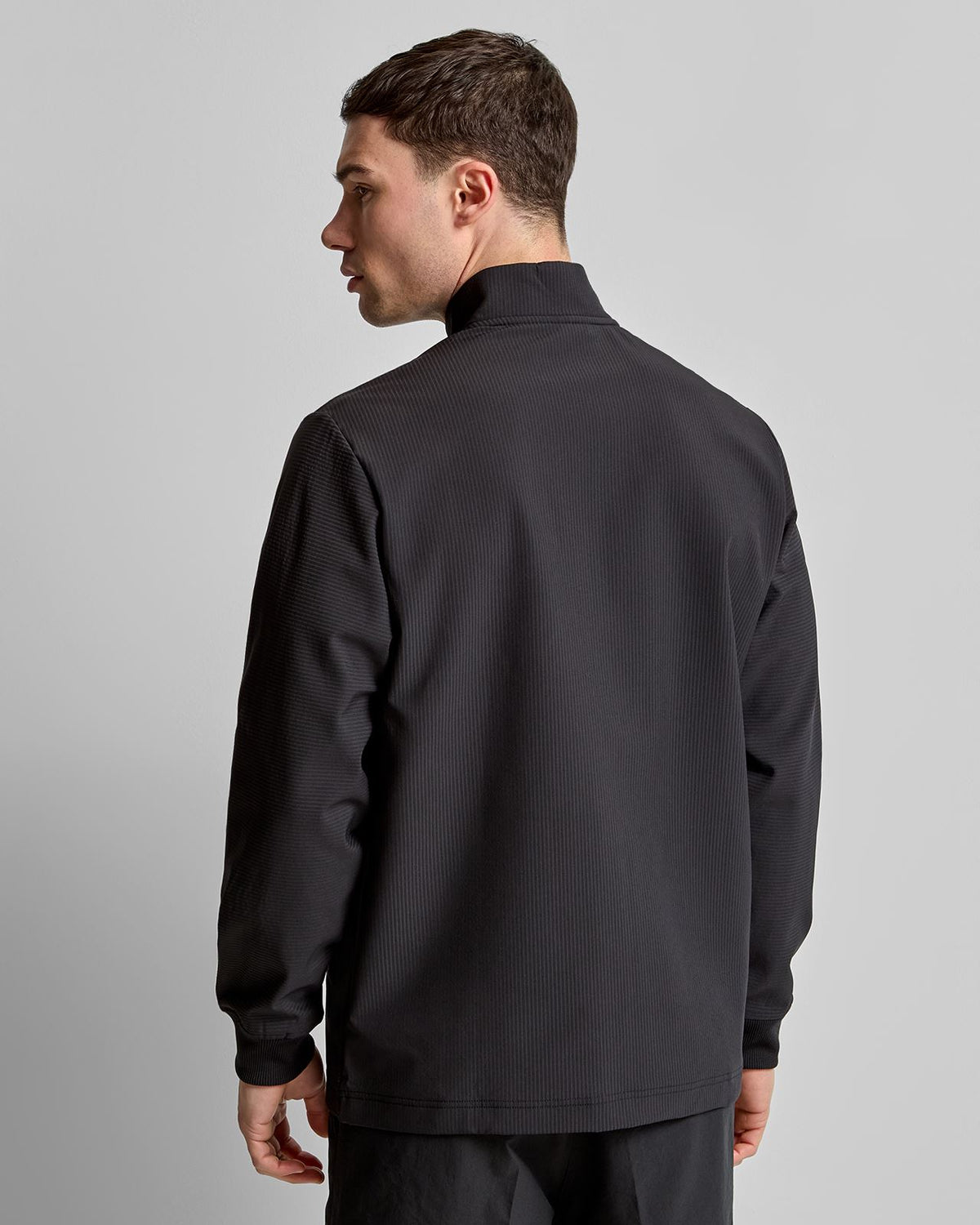 Ultimate365 Textured Woven Full Zip Mid Layer Black