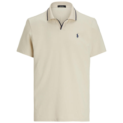 RLX Tailored Fit Stretch Cotton Polo Basic Sand/Refined Navy - SS25