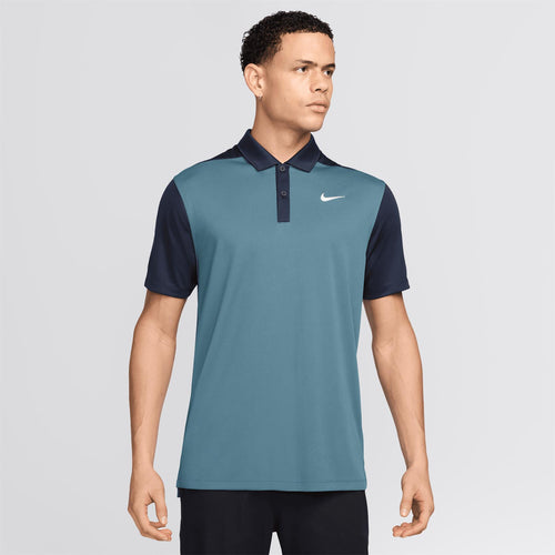 Dri-FIT Victory+ Blocked Polo Smokey Blue/Obsidian/White