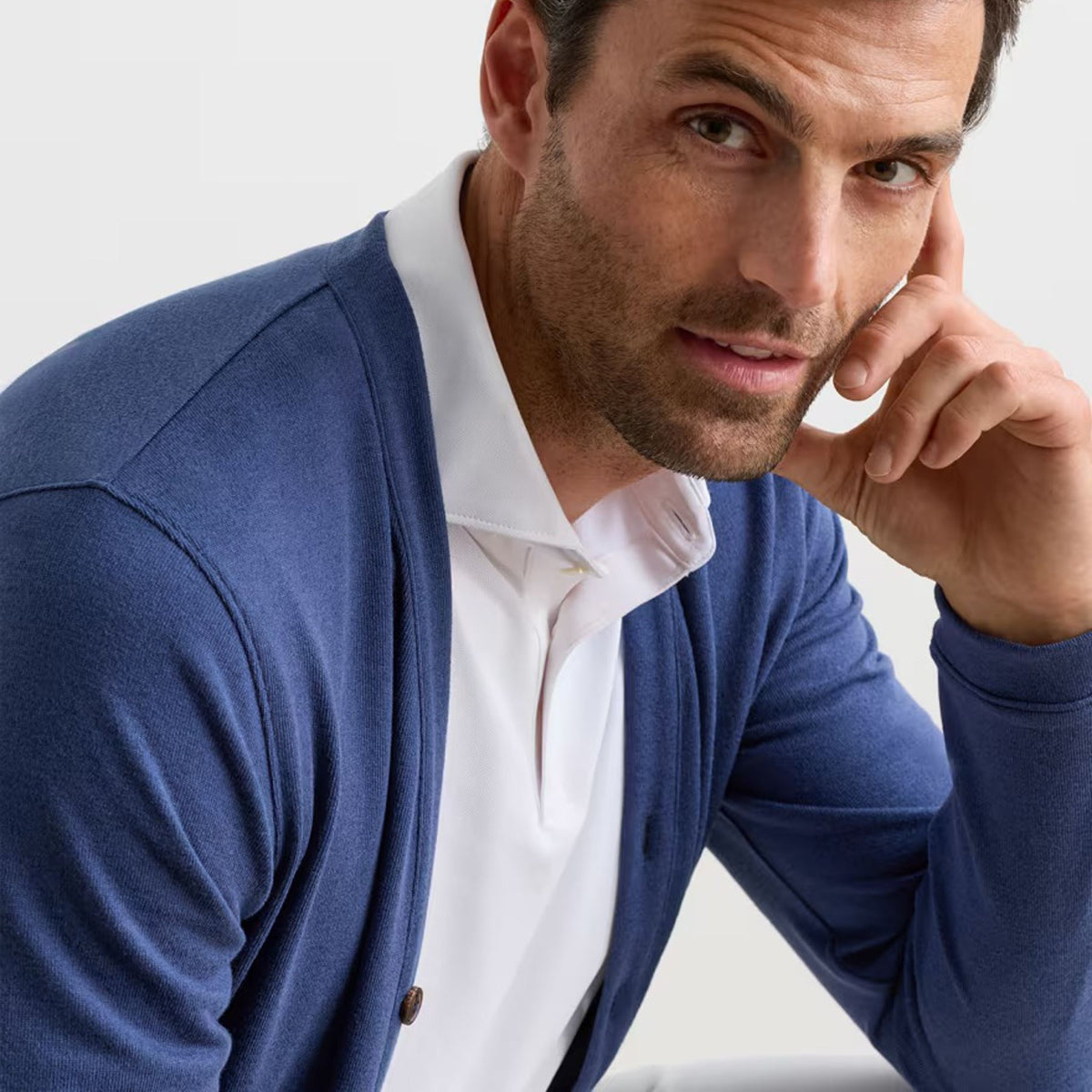Latrobe Performance Button-Front Cardigan Navy