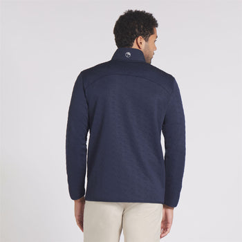 x AP Jacquard Quarter Zip Mid Deep Navy