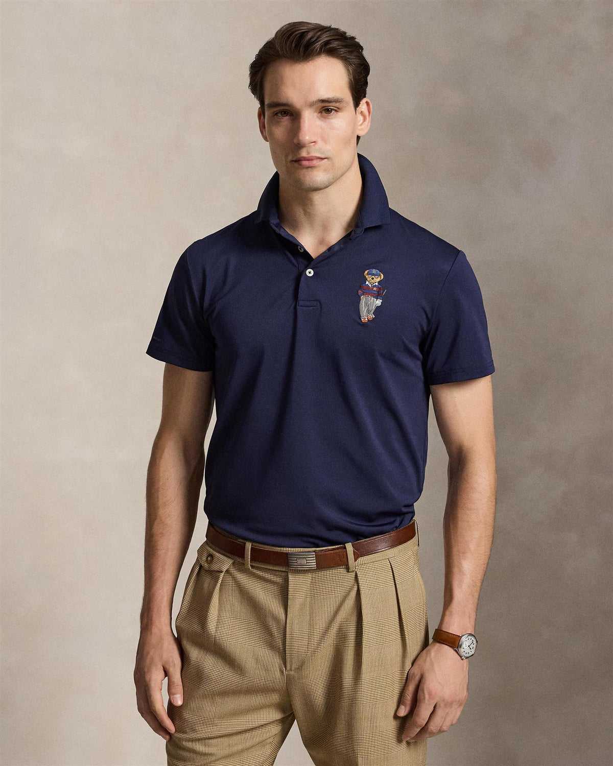 Tailored Fit Polo Bear Performance Polo Refined Navy