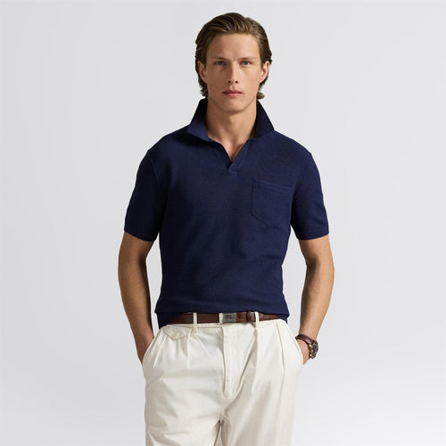 RLX Cotton Knit Sweater Polo Refined Navy