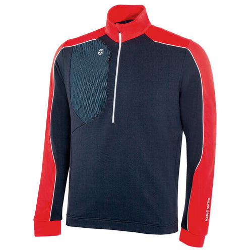 Dave INSULA Warm Half Zip Mid Layer Navy/Red - AW24