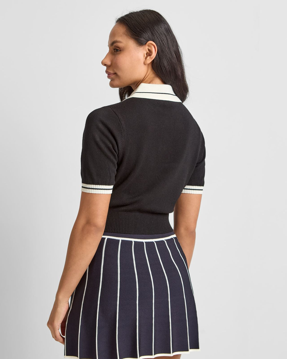 Mikayla Knit Polo Black