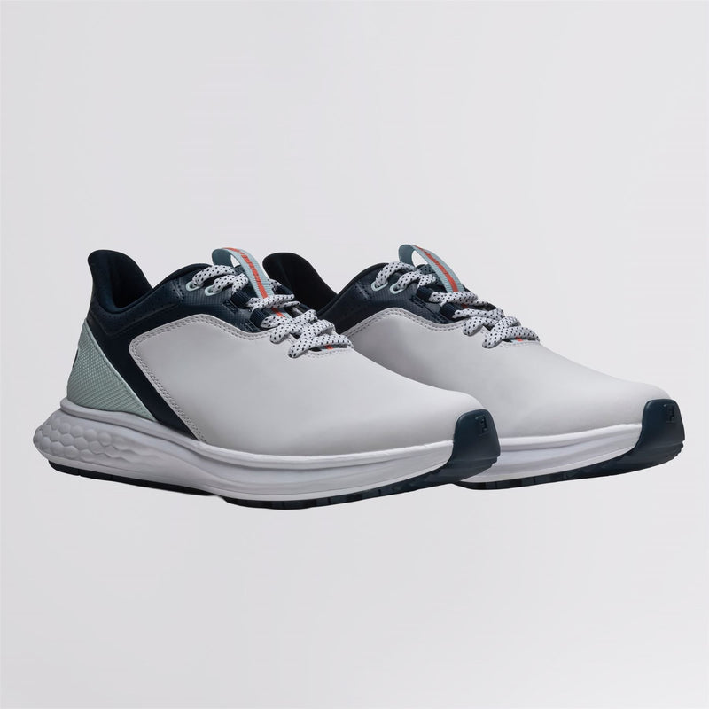 FJ Pulse Spikeless Golf Shoes White/Navy/Blue