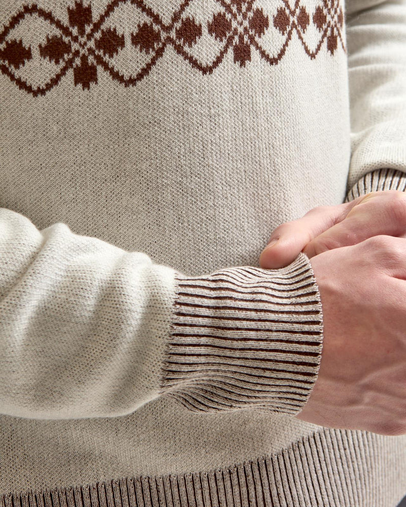 Knit Zip Hoodie Cream