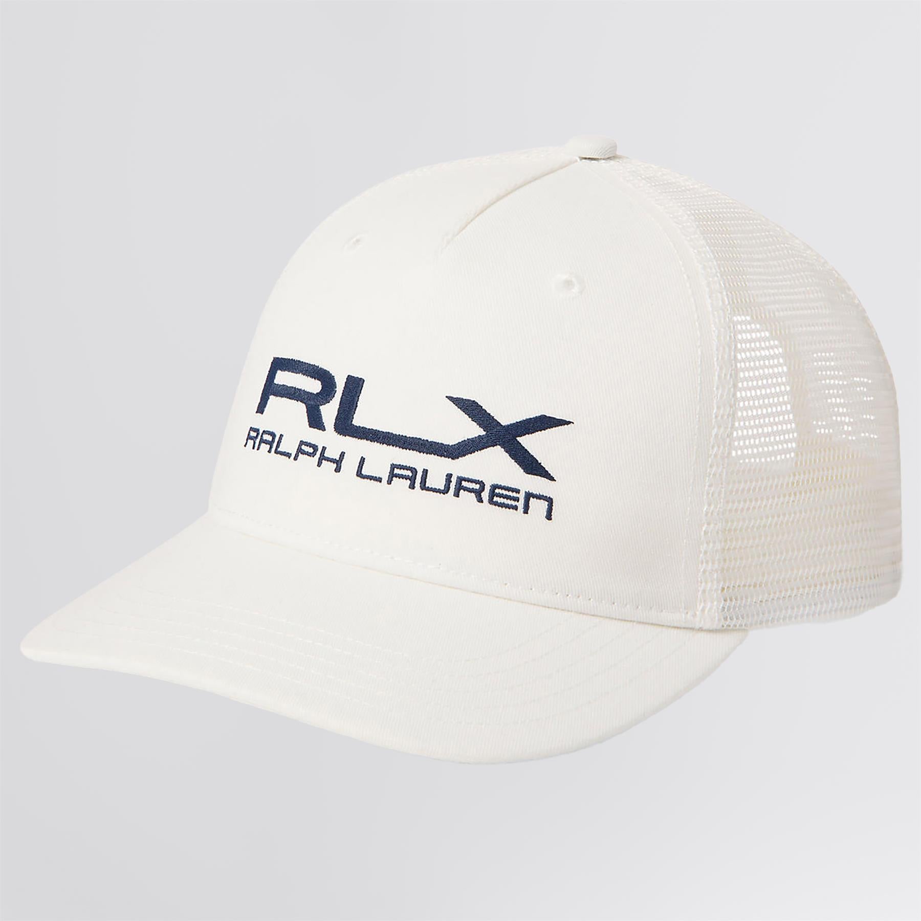 RLX Logo Twill Trucker Hat Solid White