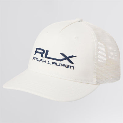 RLX Logo Twill Trucker Hat Solid White