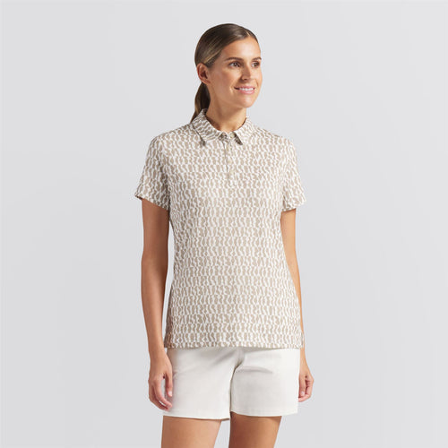 Cloudspun Wavey Polo Shirt Iced Coffee