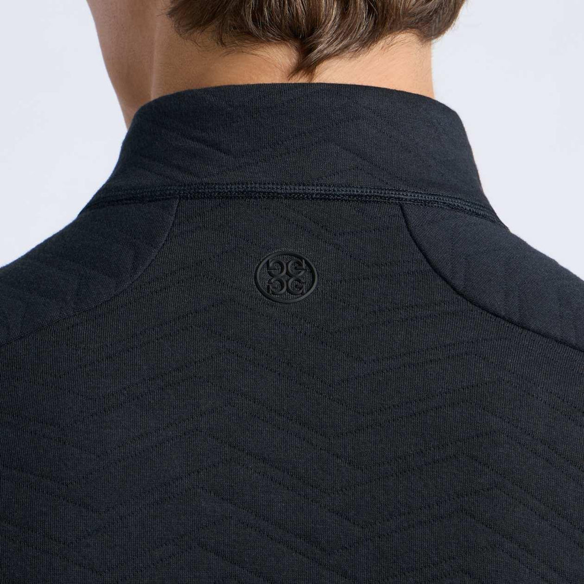 Dunes Cotton Quilted Quarter Zip Pullover Onyx