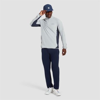 Quarter Zip Tech Mid Layer Sky Grey