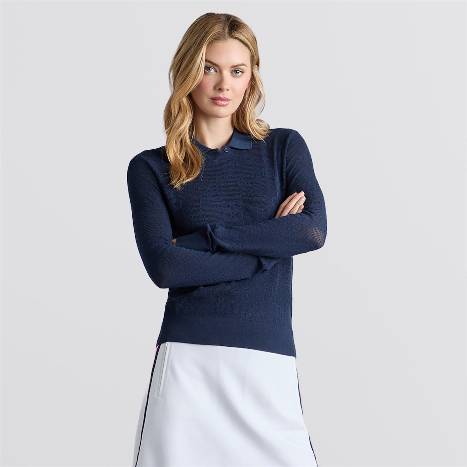 Pointelle G Crewneck Sweater Twilight