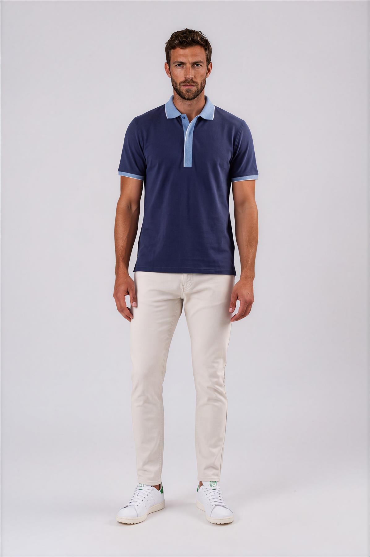 Varner Performance Pique Polo Navy Heather