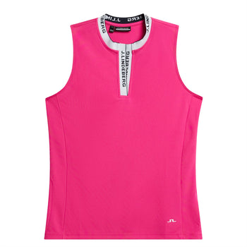 Leya Sleeveless TX Jersey Polo Fuchsia Purple