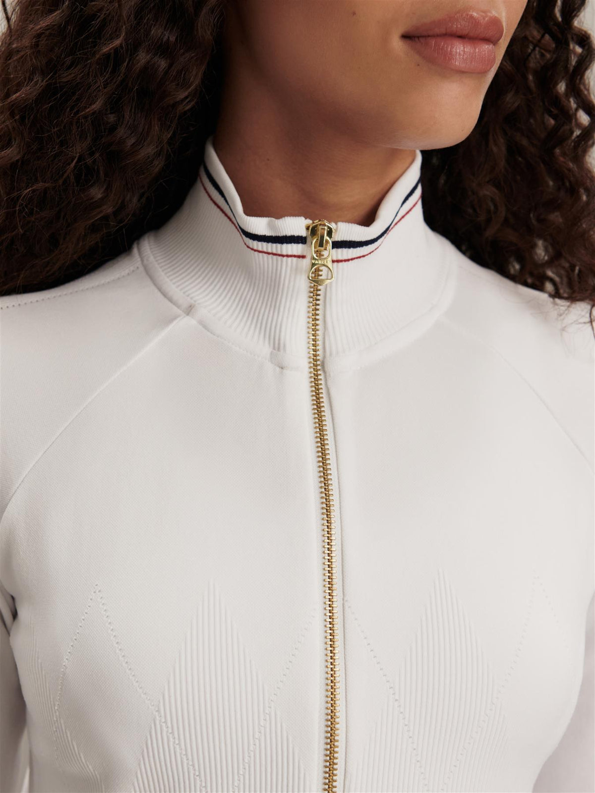 Len Seamless Zip Through White