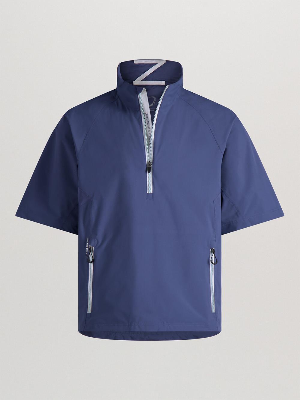 Power Torque Quarter Zip Half Sleeve Waterproof Blue Indigo/Icey